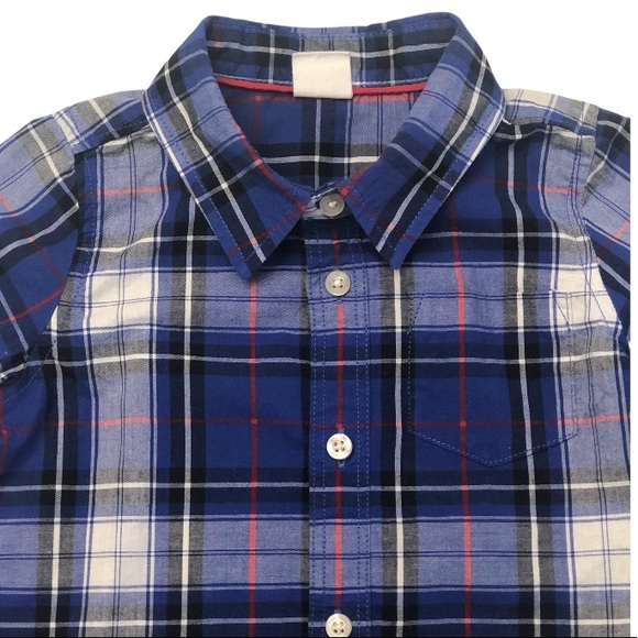 BabyGap Plaid Button-Front Cotton Long Sleeve Shirt Size 18-24 Months - Picture 2 of 10